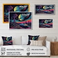thumbnail image 4 of Designart "Blue And Purple The Art Of Muscle" Cars American Muscle Canvas Wall Art, 4 of 5