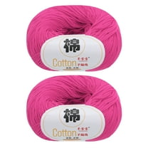Uxcell 100% Cotton Yarn, 2 Packages of 100g/3.53oz(Per Skein 50g/137yards)/Peach Pink