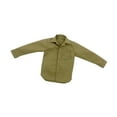 thumbnail image 1 of Camisa informal masculina a escala 1/6, tela resistente al desgaste, ropa de muñeca hecha a mano caqui, 1 of 9