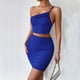 thumbnail image 5 of Vestidos Para Mujer Casual Color Sólido Diseño de Moda Cordón de Cadera Vestido Corto de Un Hombro Odeerbi  ODB146210, 5 of 5