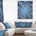 thumbnail image 1 of Soft Blue Fractal Flower with Large Petals - Floral Canvas Art Print, 1 of 3