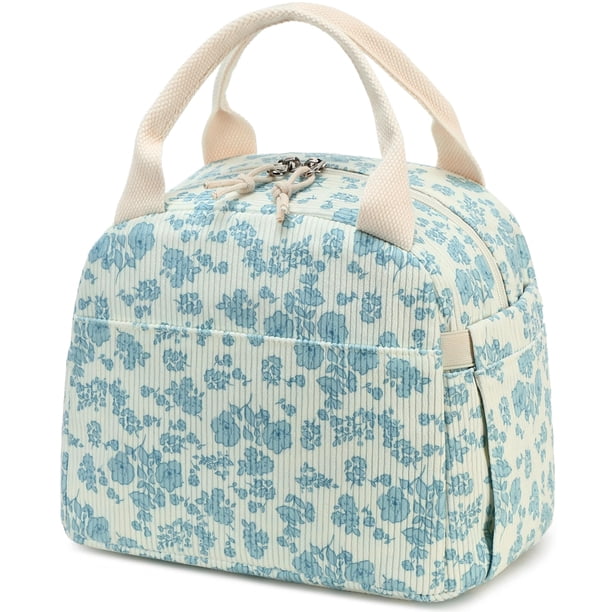 Bolsa de almuerzo Bluboon, aislante de pana, reutilizable, de gran capacidad