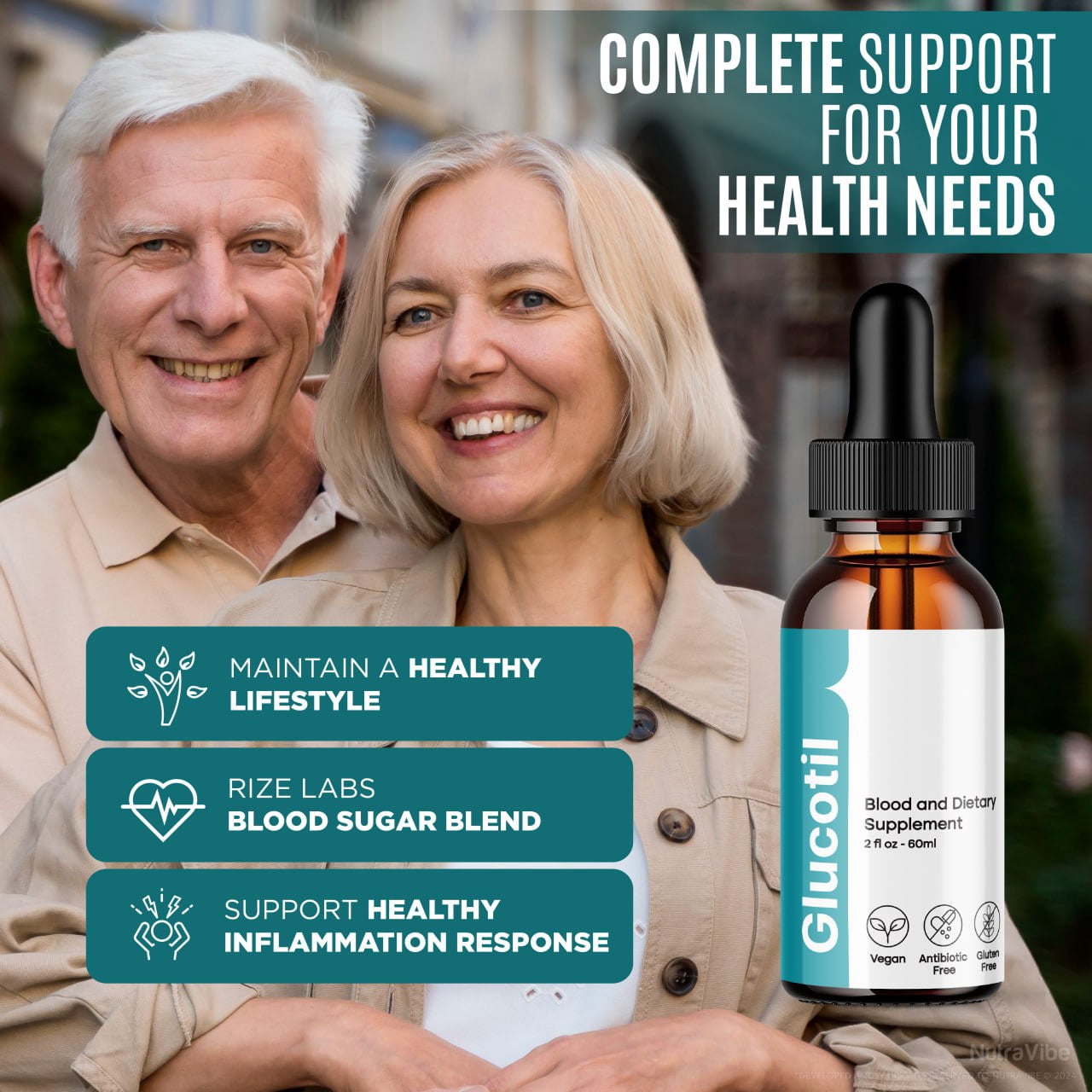 (2 Pack) Glucotil Premium Blood Support Drops, Glucotil All-Natural Blood Dietary Supplement, Advanced Support Formula for Optimal Health, Gluco Til Reviews