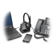 Savi W8220 Wireless Bluetooth/DECT 6.0 32mm Stereo Headset - Over-the-head - Supra-aural - Black