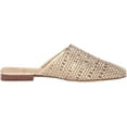 thumbnail image 6 of Sam Edelman Leona Gold Slip On Squared Toe Ornate Woven Detailed Flat Mules (Gold, 8.5), 6 of 6