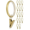 thumbnail image 2 of Meriville  Drapery Curtain Rings with Clip - 1.5-Inch Inner Diameter with insert Gold - Set  of 14, 2 of 5