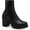 Black Smooth, variant on BAR III Womens Black 1" Platform Comfort Fallun Round Toe Block Heel Zip-Up Heeled Boots 10 M