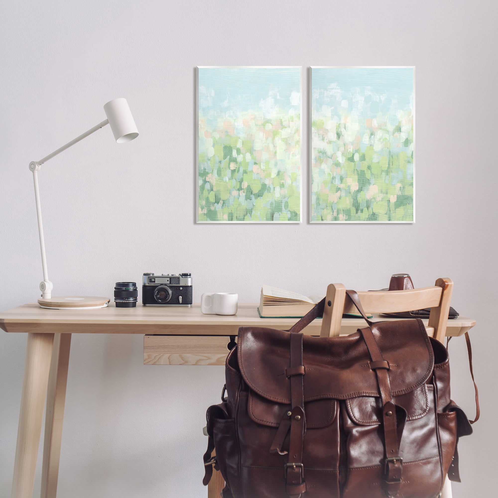 Stupell Industries Abstract Meadow Landscape Abstract Painting Unframed Art Print Wall Art, 13 x 19, Set of 2