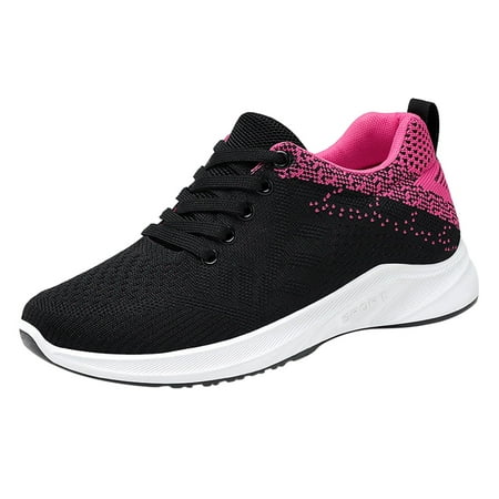 

Fashion Women Shoes Fashion Summer And Autumn Women Flat Mesh Breathable Colorblock Lace Up Casual Style