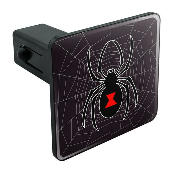 Black Widow Spider on Web Tow Trailer Hitch Cover Plug Insert