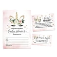 thumbnail image 1 of Inkdotpot Set Of 30Gender Reveal Baby Shower Invitations-Diaper Raffle Tickets And Baby Shower Book Request Cards Its a Girl Invites, 1 of 8