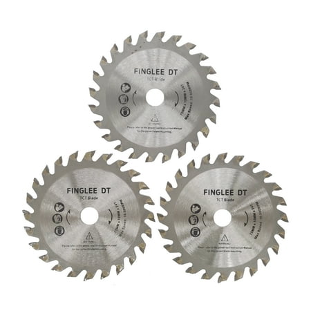 

FINGLEE DT 3Pcs 3 inch 76mm Circular Saw Blade 24 Segments TCT Cutting Disc for Wood Plastic Composite Objects