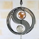 thumbnail image 5 of Campanilla de viento de metal Yin Yang, campana de viento de decoración colgante giratoria, campanilla de viento de metal 3D para refugio exterior e interior JAMW Sencillez, 5 of 5