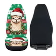 thumbnail image 4 of Xoenoiee Alpaca Christmas Snowflake Print Car Seat Covers Front Seats Only High Back Stretch Vehicle Bucket Seat Cover Auto Protector Driver Seat Covers, 4 of 6