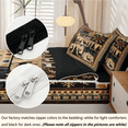 thumbnail image 6 of Homewish Halloween Gothic Skull Zipper Twin Comforter Sets with Fitted Sheet and 2 Pillowcases, Magical Mushroom Zipper Bedding Set, Black White, Black Reversible, 6 of 7