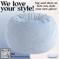 thumbnail image 3 of Urban Shop , Ribbed Compressed Foam Kids and Teen Chair, Pale Ice, 3 of 9