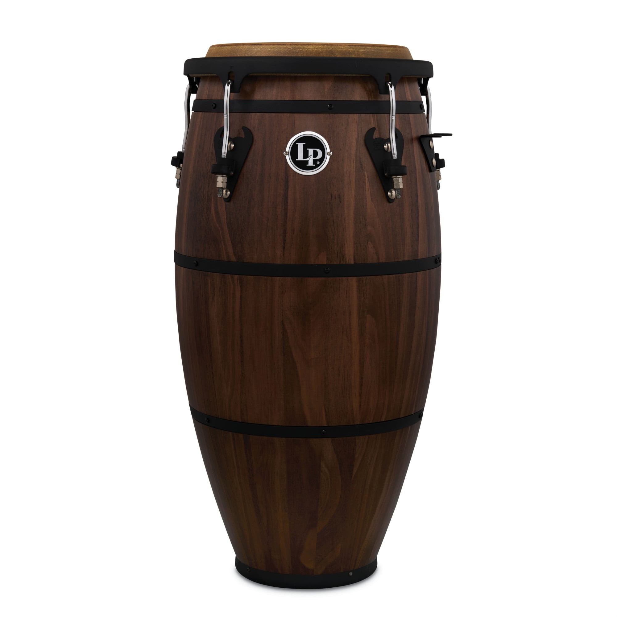LP Junior Wood Congas with Chrome Hardware and Stand Natural
