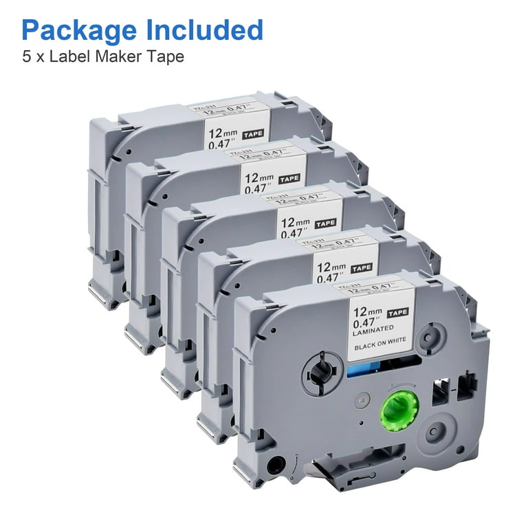 EEEkit Label Tape Replacement for Brother TZ-231 12mm Laminated