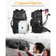 thumbnail image 4 of Mochila de viaje Ponhog 50 L con compartimento para zapatos para hombre, color negro, 4 of 8