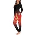 thumbnail image 3 of Conjunto de pijama informal para mujer, ropa de dormir femenina de manga larga, cómoda, con estampado a pedido, para otoño, 3 of 4