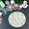 thumbnail image 1 of Xihbxyly Molde para Pastel Navideño, Diseño de Cupcakes Diy, Silicona Flexible, Fácil de Desmoldar, Ideal para Chocolate, Jabón, Dulces, Manualidades de Cocina Casera, Color Blanco, 1 Unidad., 1 of 6