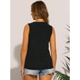 thumbnail image 3 of DARING DIVA Women's Boho V Neck Casual Summer Floral Tank Tops L Black, 3 of 6