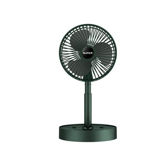 Telescopic Folding Fan - 2026 New Portable USB Rechargeable Collapsible Desk Fan for Travel, Silent Stand up Fan Wireless Folding Oscillating Compact Floor Standing Fans for Dorm & Bedroom (BLACK)