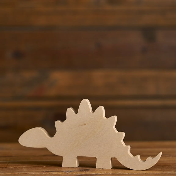 Unfinished Wood Stegosaurus Dinosaur