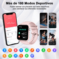 thumbnail image 2 of "Reloj Inteligente Blossom  Mujer, Smartwatch, Llamada, Asistente Voz Rosa ", 2 of 5