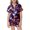 Dark Purple, variant on SOFTCCLO Outfit Sets for Girls Halloween Pattern Print Short Sleeve Shirt Loose Shorts Fashion 2 Piece Outfits Size 2-3Y