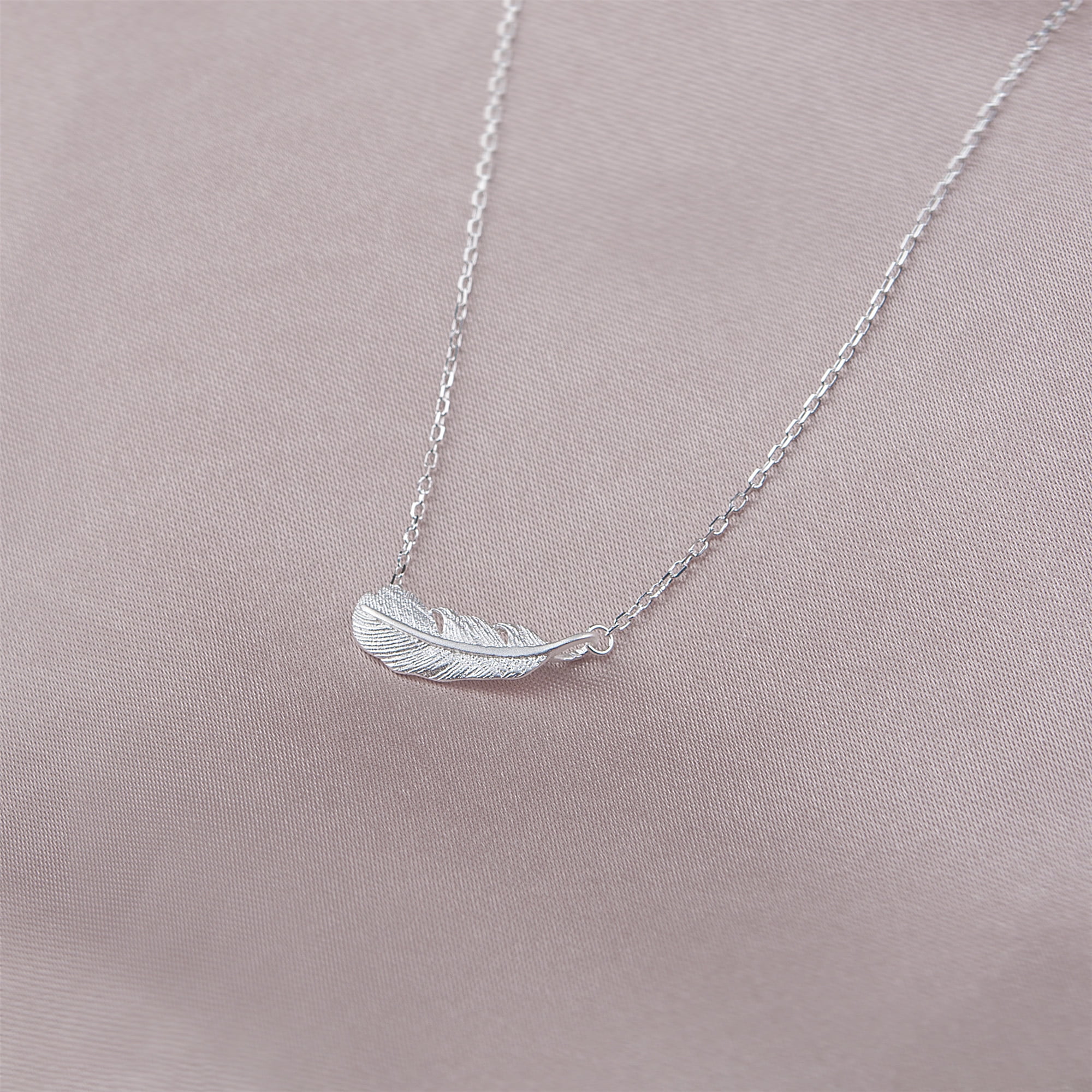 Anavia Sterling Silver Feather Necklace for Mentor Thank You Gift, New Year Gift Card Gift Necklace for Boss