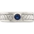thumbnail image 5 of Sterling Silver Men's Blue Sapphire Ring (Size 10) Made In Thailand qr6845-10, 5 of 5