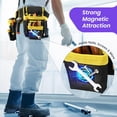 thumbnail image 4 of Behome Tool Belt, 26 Pockets Heavy Duty Tool Pouch, Detachable Adjustable Utility Belt Work Bags for Electrician, Carpenter, Black and Yellow, 4 of 7