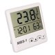 thumbnail image 2 of Termómetro Digital para interiores, reloj higrómetro, reloj electrónico de temperatura montado en la pared para oficina, invernadero y coche, 2 of 5