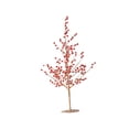 thumbnail image 3 of Árbol de abedul artificial para decoración navideña, ideal para interiores y exteriores de centros comerciales. rojo, 3 of 6