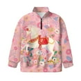 thumbnail image 5 of Xoenoiee Horse Flower Print Girls Half Zip Sweatshirt Fleece Quarter Zip Pullover Sweatshirts Fall Winter Clothes Activewear for Teen Girl，Size 5-6 Years, 5 of 7