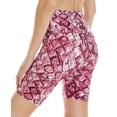 thumbnail image 2 of K-DEER Women's Python-Print Bike Short Pink Size L MSRP $58, 2 of 3