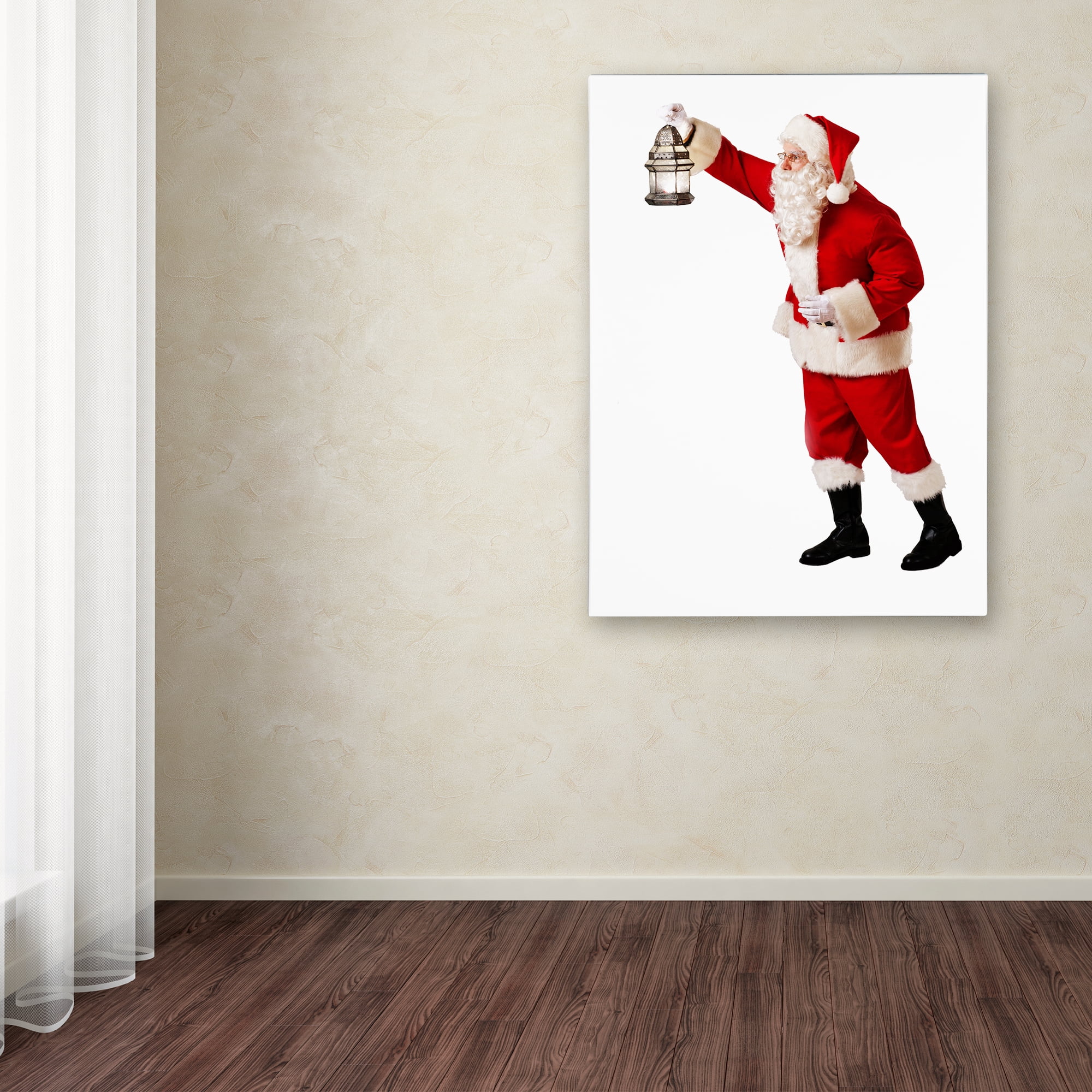 Trademark Fine Art 'Santa-lantern-11096' Canvas Art by Ed Wheeler
