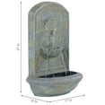 thumbnail image 3 of Sunnydaze Seaside Outdoor Wall Fountain with Electric Pump - 27" H - French Limestone, 3 of 8