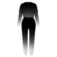 thumbnail image 5 of Women's Gradient Color Round Neck Casual Loose Long Sleeve Top And Pants Set Pant Suits for Women Dressy plus Size Formal Pants Women Petite Janitor Suit for Women Tracksuit for Women Pant Suits for, 5 of 5