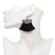 thumbnail image 2 of Pendientes simples de moda para mujer, pendientes elegantes con borlas Vintage, joyería (negro), 2 of 3