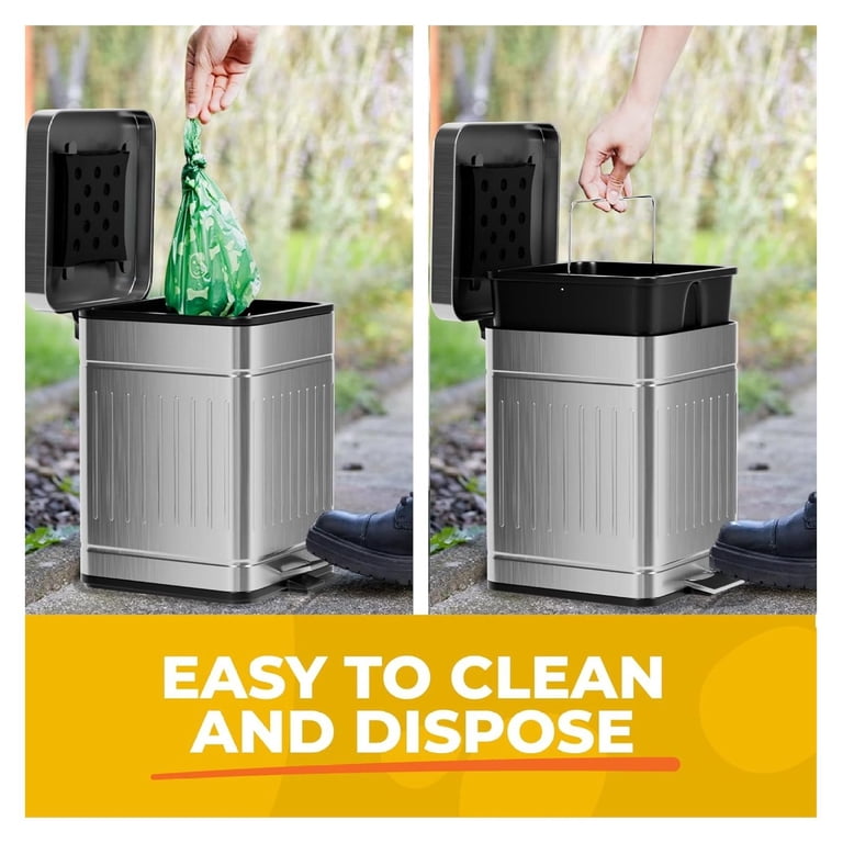 Pooping Garbage Dog Poop Bin Outdoor Small Dog Poop Trash Can Outside, 1.3 Gal ...