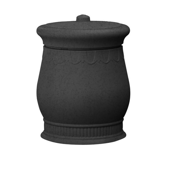Good Ideas Savannah Decorative 30 Gal. Storage & Waste Basket Urn, Dark Granite