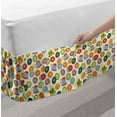 thumbnail image 2 of Food Bed Skirt, Colorful Sketch of Glazed Donuts in Sprinkles and Hot Drink Cups Pattern, Elastic Bedskirt Dust Ruffle Wrap Around for Bedding Decor, 4 Sizes, Eggshell and Multicolor, by Ambesonne, 2 of 2