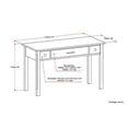 thumbnail image 7 of Pemberly Row Contemporary 47" Solid Wood Writing Desk in White, 7 of 7