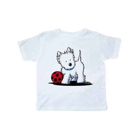 

Inktastic Westie with Ball Gift Toddler Boy or Toddler Girl T-Shirt
