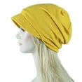 thumbnail image 2 of pxiakgy baseball cap women soild india stretch turban hat camouflage hair loss head scarf wrap yellow + one size, 2 of 9