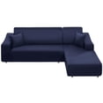 thumbnail image 1 of Funda de sofá NAISI en forma de L de 2 piezas con fundas de almohada para 3 plazas, 1 of 7