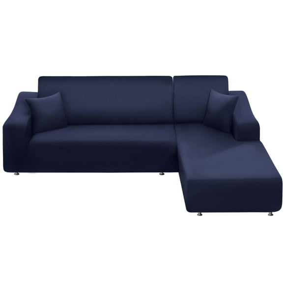 Funda de sofá NAISI en forma de L de 2 piezas con fundas de almohada para 3 plazas