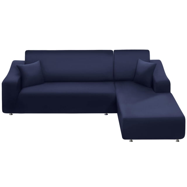 Funda de sofá NAISI en forma de L de 2 piezas con fundas de almohada para 3 plazas